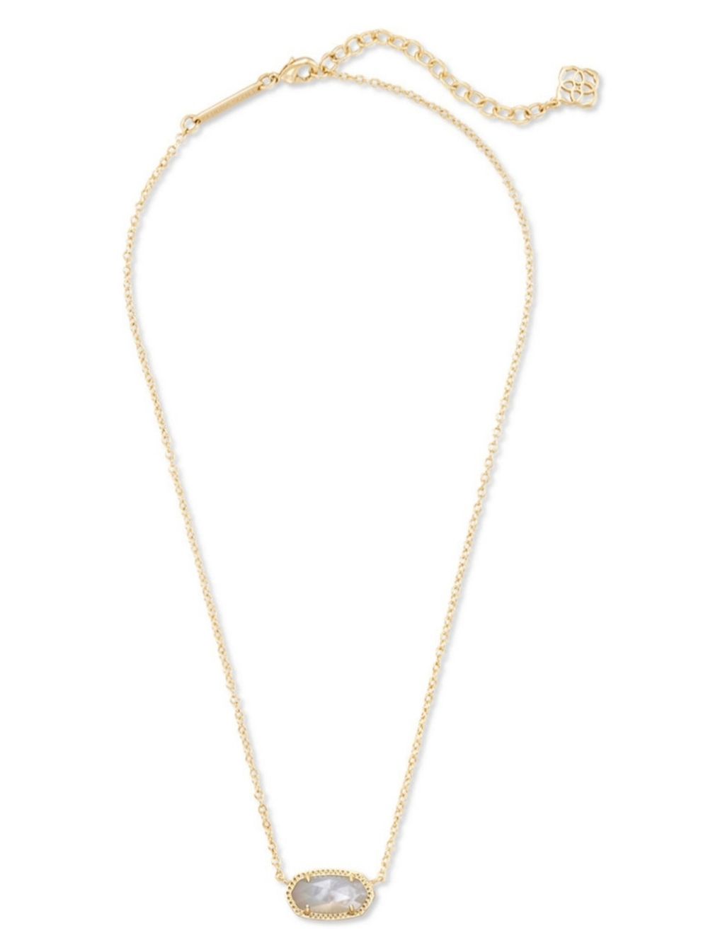 Kendra Scott Elisa 2 PC Mother Of Pearl & Pave Necklace Gift Set, NIB - Picture 3 of 6